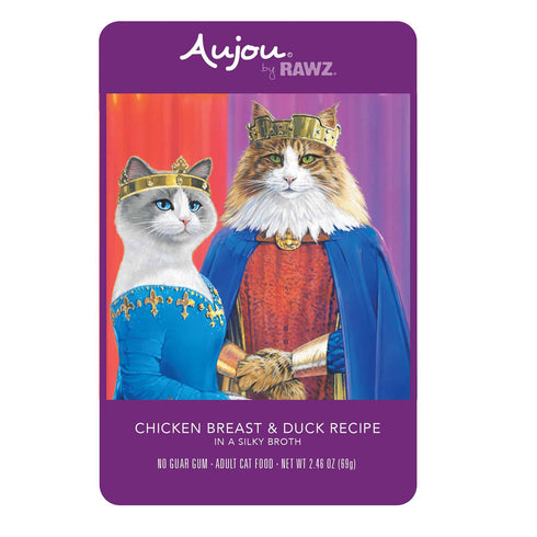 Rawz Aujou Chicken Breast Duck Wet Cat Food 2.46oz poudrefeed.com